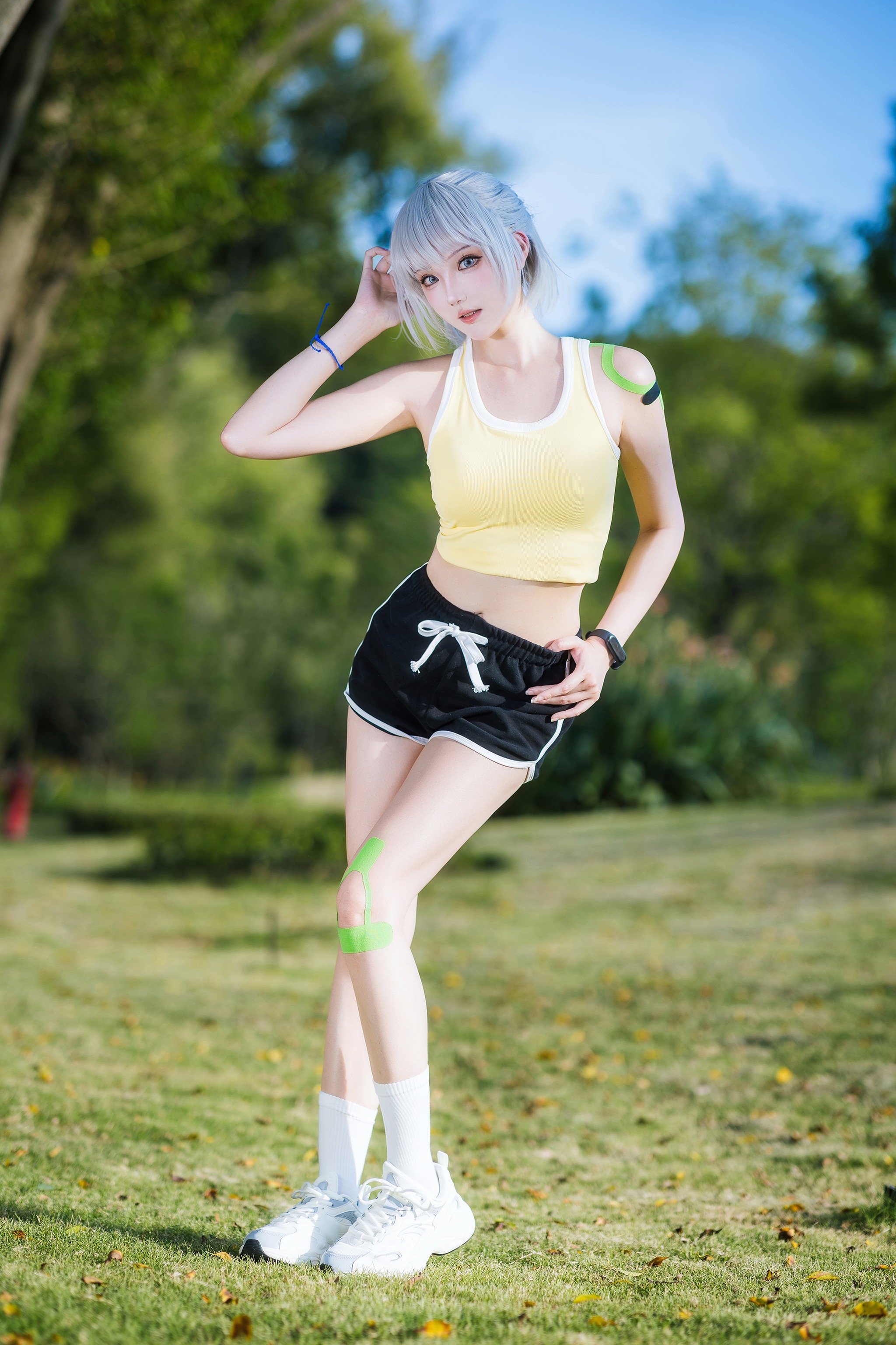 图片[1]-瓜希酱 – NO.107 灵笼 白月魁运动服[15P]-XikXak